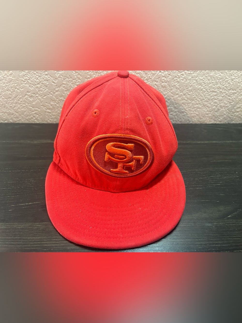 New Era 49ers Fitted Hat Coral 7 5/8